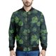 thumbnail image 3 of Chaqueta bomber con estampado de hojas tropicales en flor para hombre, sudadera de manga larga en 3D, chaqueta bomber de calle de gran tamaño con cremallera, 3 of 5