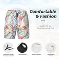 thumbnail image 3 of Daiia Abstract Marble Texture Mens Swim Trunks Swim Shorts Quick Dry Swim Shorts with Mesh Lining Pockets-3X-Large, 3 of 9