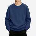 thumbnail image 2 of DJDLJWCJ Boys Long Sleeve Sweatshirt Solid Color Crewneck Pullover Boys Stretch Soft Lightweight Sweatshirts Navy Size 1T, 2 of 7