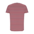 thumbnail image 4 of Scyoekwg Womens Short Sleeve Striped Shirts Summer Round Neck Casual Tops Trendy Lightweight Loose Blouses (Pink,XL), 4 of 8