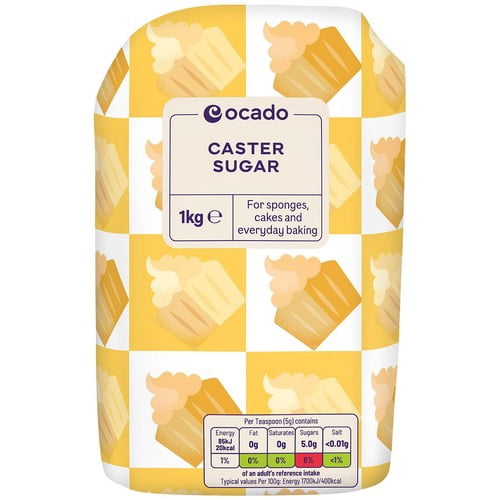 Ocado Caster Sugar 1kg, British Import (Pack of 2)