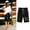 Black 2, variant on Wensltd Women's Linen Shorts Casual Wide Leg Ruffle High Waisted Drawstring Summer Shorts with Pockets