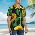thumbnail image 5 of Haiem Sunflower 1 Printed Hawaiian Shirt for Men - Men’s Casual Beach Summer Shirts - Stretch Fabric with Modern Fit-X-Large, 5 of 9