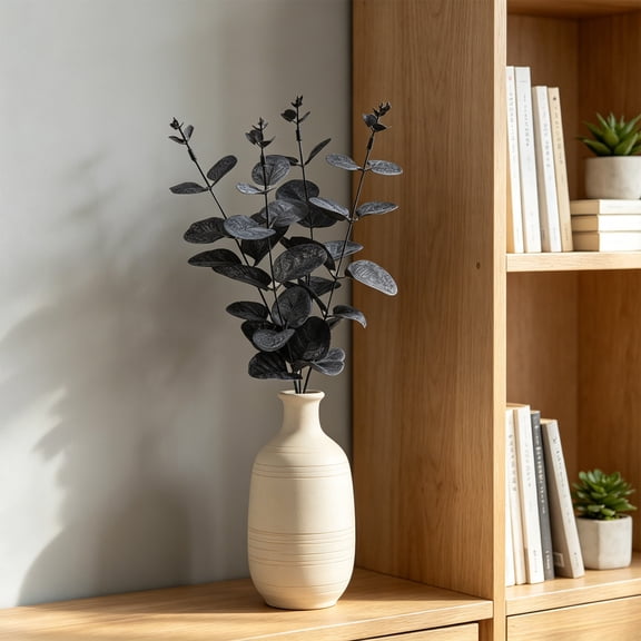 Artificial Flowers Realistic Fall Decorations for Home Black 13.8in Fake Hydrangea Silk Flowers for Decoration Halloween Gothic Party Centerpiece by Xuniizn