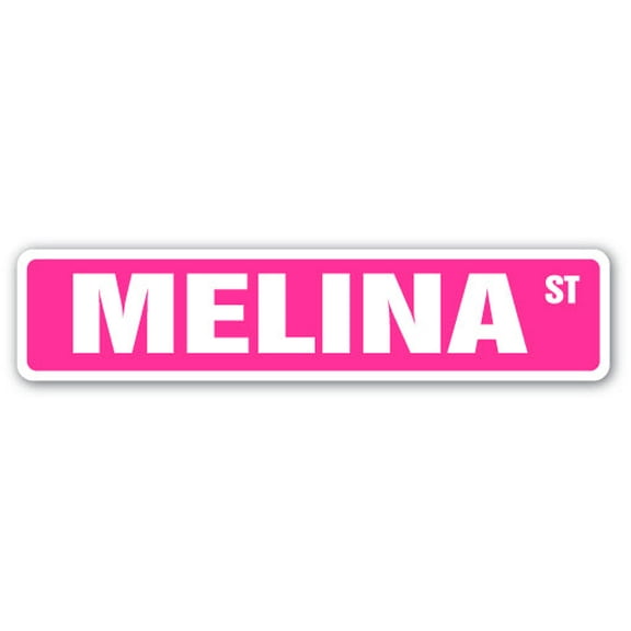 MELINA Street Sign Childrens Name Room Sign | Indoor/Outdoor |  24" Wide