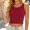 Wine, variant on vzibsiv Womens Knit Stretchy Sleeveless Crop Tank Top Round Neck Basic Solid Shirt White L