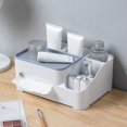 thumbnail image 2 of Living Room Bedroom Roll Tissue Box Divided Space Saving Holder For Bathroom Bedroom Living RoomGray WihteSmall, 2 of 3