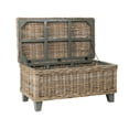 thumbnail image 3 of East at Main Hayward Handwoven Natural Rattan Storage Coffee Table, Brown (37x20x18), 3 of 6