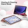 thumbnail image 6 of JETech Case for Samsung Galaxy Tab S9 11 Inch with S Pen Holder, Soft TPU Tri-Fold Stand Protective Tablet Cover, Support S Pen Charging, Auto Wake/Sleep (Rose Gold), 6 of 6