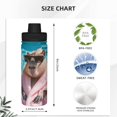 thumbnail image 3 of Goofa Island Vacation Guinea Pig Print 18oz Sports Insulated Kettle With Straw Water Bottle Sports Water Bottle For Running Hiking Cycling Climbing Mans Womans, 3 of 7