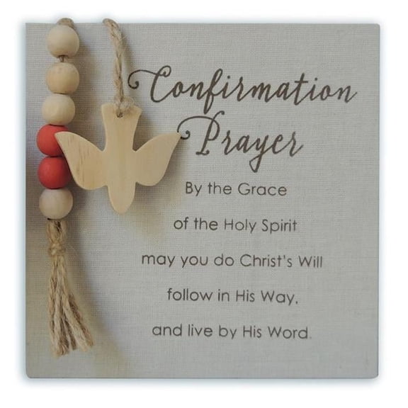 CA Gift 313264 Confirmation Prayer Plaque with Beads