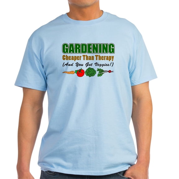CafePress - Gardening Cheaper Than Therapy Light T Shirt - Men's Classic Graphic T-Shirt