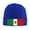 Blue, variant on Mexican-Flag Beanie Hat Men Women Warm Printed Cap Knit Beanies Hats Outdoor Winter Black