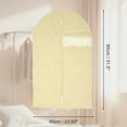 thumbnail image 4 of Unique Bargains 3 Pcs Dustproof Visual Garment Bag for Closet Beige 31.5"x23.62", 4 of 6