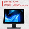 thumbnail image 3 of Syson POS 17" Touch Screen POS Capacitive LED Multi-Touch Touch Screen, True Flat Seamless Monitor for Restaurant Kiosk Retail, 3 of 7