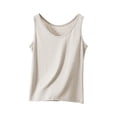thumbnail image 3 of Loopsun Womens Sleeveless Tops Solid Round Neck Loose Thin Tank Daily Loungewear, 3 of 5