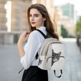 thumbnail image 6 of FORMRS Mini Backpack Purse for Women Quilted Travel Daypack Casual Shoulder Bag, Black Cute Cat, 6 of 7