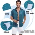 thumbnail image 3 of Men's Hawaiian Shirts Regular Fit Short Sleeve Casual Button Down Summer Tropical Beach Shirts, 3 of 7