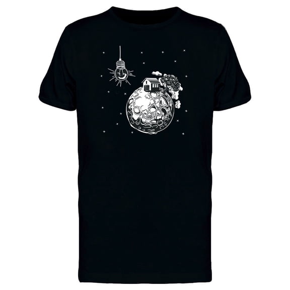 Light Bulb Lights Up A Planet Tee Men's -Image by Shutterstock
