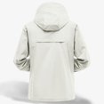 thumbnail image 4 of pstuiky Camisas de invierno de manga larga para hombre, Blusa informal de color liso con capucha y manga larga raglán para hombre, resistente al sol, con cordón ajustable camisetas de hombre xl, 4 of 6