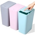 thumbnail image 1 of Bote de basura SHPMXUPW de 10 l/2.6 galones con tapa para baño, color rosa, 1 of 6