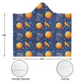 thumbnail image 3 of Wearable Blanket,Basketball Theme Pattern Hooded Wearable Flannel Blanket for Adults & Teens with Buckle,Winter Poncho Shawl Wrap Cape,50"x60", 3 of 5