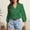 Green, variant on Womens tops Women's Boho Crochet Shirt Balloon Sleeve Button Lace Eyelet Shirt top Shirts for Women Linen Shirts for Women Red S