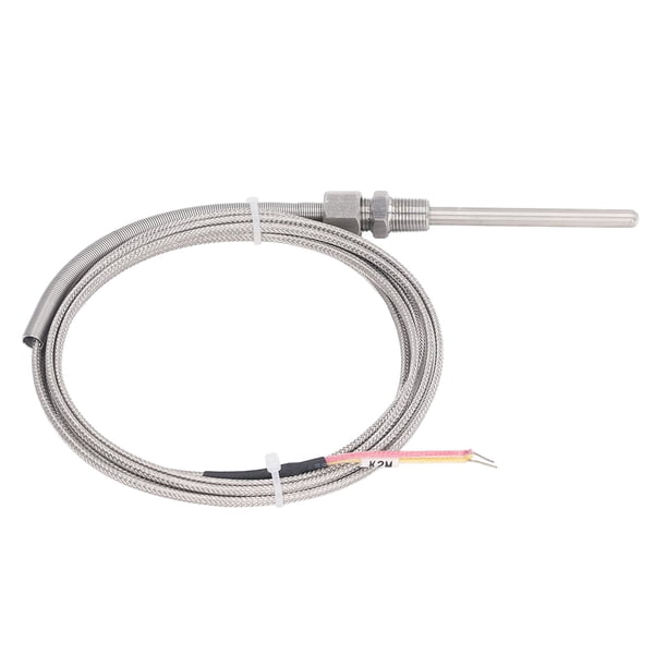 Termopar Tipo K, Longitud De Resorte Ajustable Sonda De Sensor Tipo K Cable De Acero Inoxidable De Alta Precisión 1/8 Pulg. TNP Para Metalurgia