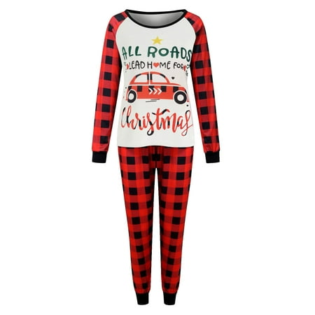 

Boys Clothes Christmas Women Mommy Printed Top+Pants Xmas Family Matching Pajamas Set