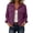 Dark Purple, variant on Women's Corduroy Jacket Button Down Cropped Shacket with Flap Chest Pockets Casual Fall Lightweight Jackets
