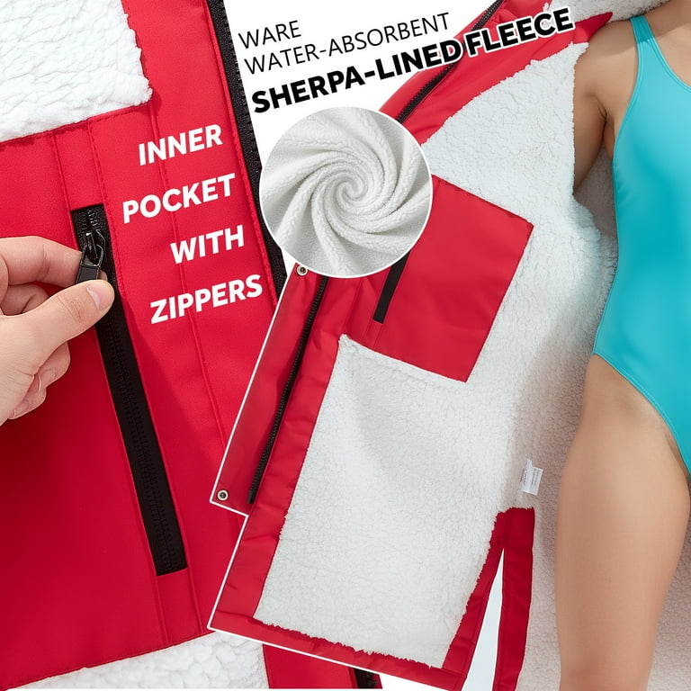 Changing Robe Windproof Water Resistant Swim Parka for Adults and