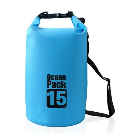 Lightahead Waterproof Dry Bags 15L With Free Waterproof Cellphone Case for Kayaking / Boating / Canoeing / Fishing / Rafting / Beach / Hiking (Best Waterproof Bag For Snorkeling)
