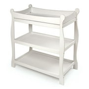 Badger Basket Sleigh Style Baby Changing Table - White