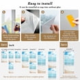 thumbnail image 6 of Blue Ocean Window Privacy Film, Coastal Sea Beach Shore Sky Waves Scenery Static Cling UV Sun Blocking Heat Control Window Tint Day and Night, Non-Adhesive One Way Windows Privacy Cover 17.7''x78.7'', 6 of 7
