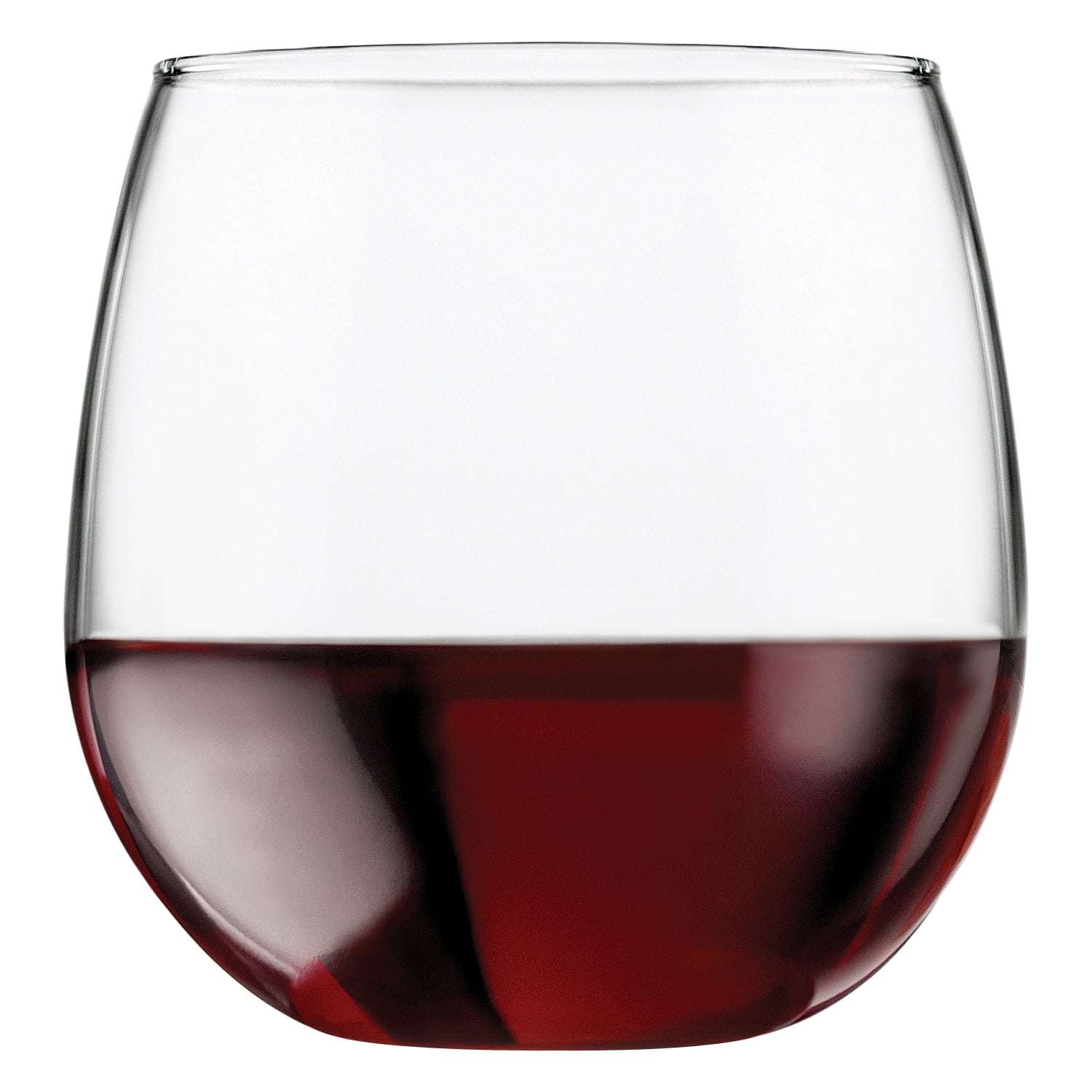 Libbey Glassware Stemless Red Wine Glasses, 4 Count