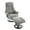 Grey, variant on Modern Ergonomic Recliner Chair with Ottoman in Chenille Fabric, 360° Swivel Lounge Chair with Massage Features