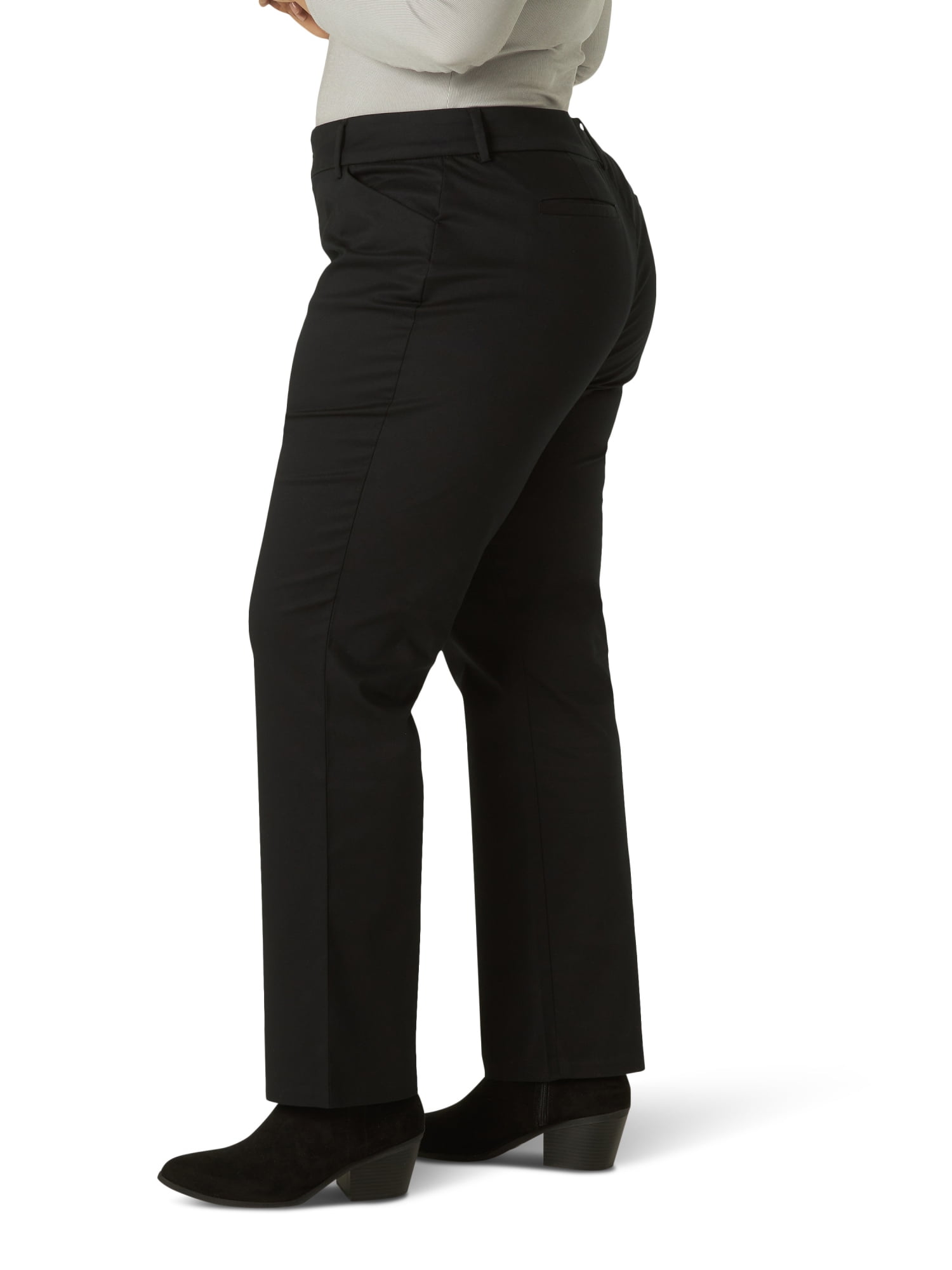 Lee Women's Plus Wrinkle Free Relaxed Fit Straight Leg Pant, Sizes 14-30