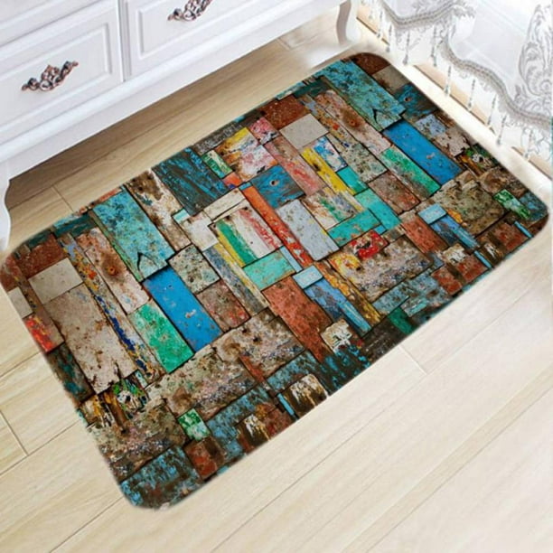3d Colorful Bath Mats And Rugs Flannel, Colorful Bathroom Rugs