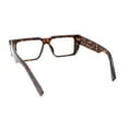 thumbnail image 4 of Rectangular Mobster Flat Top Clear Lens Retro Fashion Eyeglasses Tortoise, 4 of 4