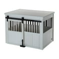 thumbnail image 2 of New Age Pet ECOFLEX® Homestead Sliding Barn Door Dog Crate - Antique White, 2 of 9
