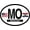 MISSOURI, variant on OKLAHOMA FLAG, Waterproof UV Coated, Famous Reflective OVAL Sticker DECAL , 3.5" x 4.75"