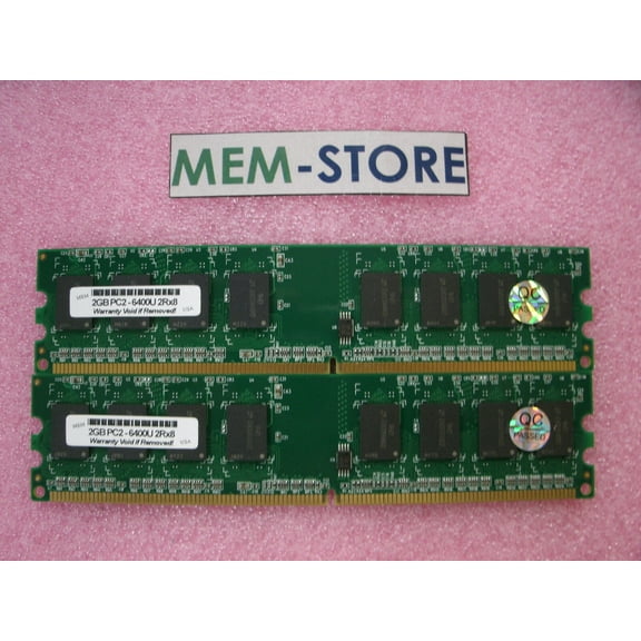 2x2GB DDR2 800MHz PC2-6400U Lenovo ThinkCentre A58e A61 A62 A70z M55 M55p M57 (3rd Party)