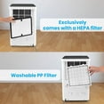 thumbnail image 6 of SereneLife Dehumidifier HEPA Filter - Compatible with Models: SLDEHU30 and SLDEHU50. 0.4 inches, 6 of 7
