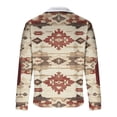 thumbnail image 6 of HOWPAY Oversized Sweatshirt for Women Quarter Zip Western Aztec Print Long Sleeve Collar Pullover Vintage Casual Warm Western Clothing Khaki L, 6 of 7