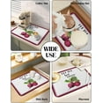 thumbnail image 6 of Onion Dish Drying Mat for Kitchen Counter, Super Absorbent Quick Dry Coffee Bar Mat Pad Thin Diatomaceous Sink Mat Non Slip Dish Drainer Mat 16''''x18'''' Watercolor Vegetable Green Purple, 6 of 6