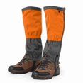 thumbnail image 3 of par de polainas impermeables para deportes al aire libre, escalada, senderismo, botas y zapatos, color naranja, 3 of 14