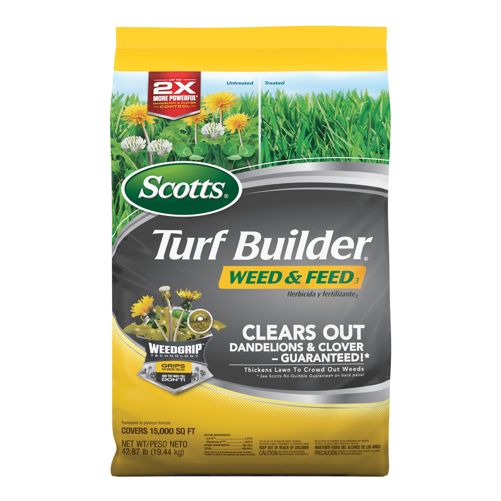 Scotts Turf Builder Weed & Feed 3, Covers up to 15,000 sq 