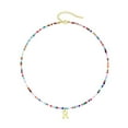 thumbnail image 4 of Kkkded Collier de Perles Colorées Style Bohème Pendentif Alphabet Collier Ajustable - pour Femmes et Filles, Personnalisé, 4 of 7