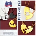 thumbnail image 3 of FaithHeart Heart Necklaces Set of 2 Women Men Gold Plated Puzzle Matching Pendant Best Friends BFF Friendship Couple Jewelry Gift for Mother's Day, 3 of 8