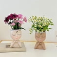 thumbnail image 6 of Face Planter Pot With Heart Hands, Unique Resin Head Planter For Indoor Plants, Cute S-ucculent Pots With Drainage Hole, Decorative Makeup Brush Holder For Vanity, For Women, 6 of 6
